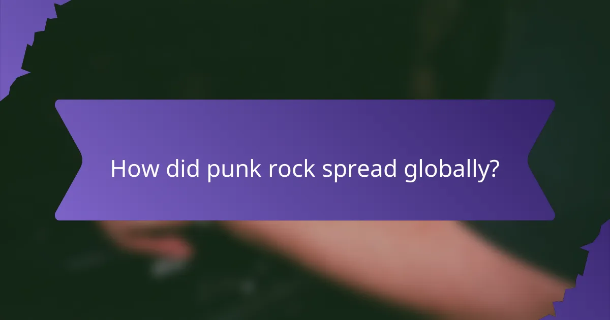 How did punk rock spread globally?