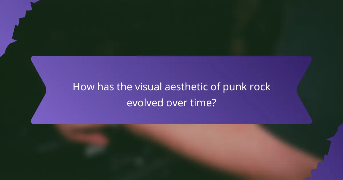 How has the visual aesthetic of punk rock evolved over time?