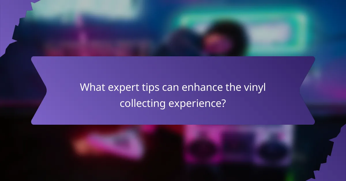 What expert tips can enhance the vinyl collecting experience?