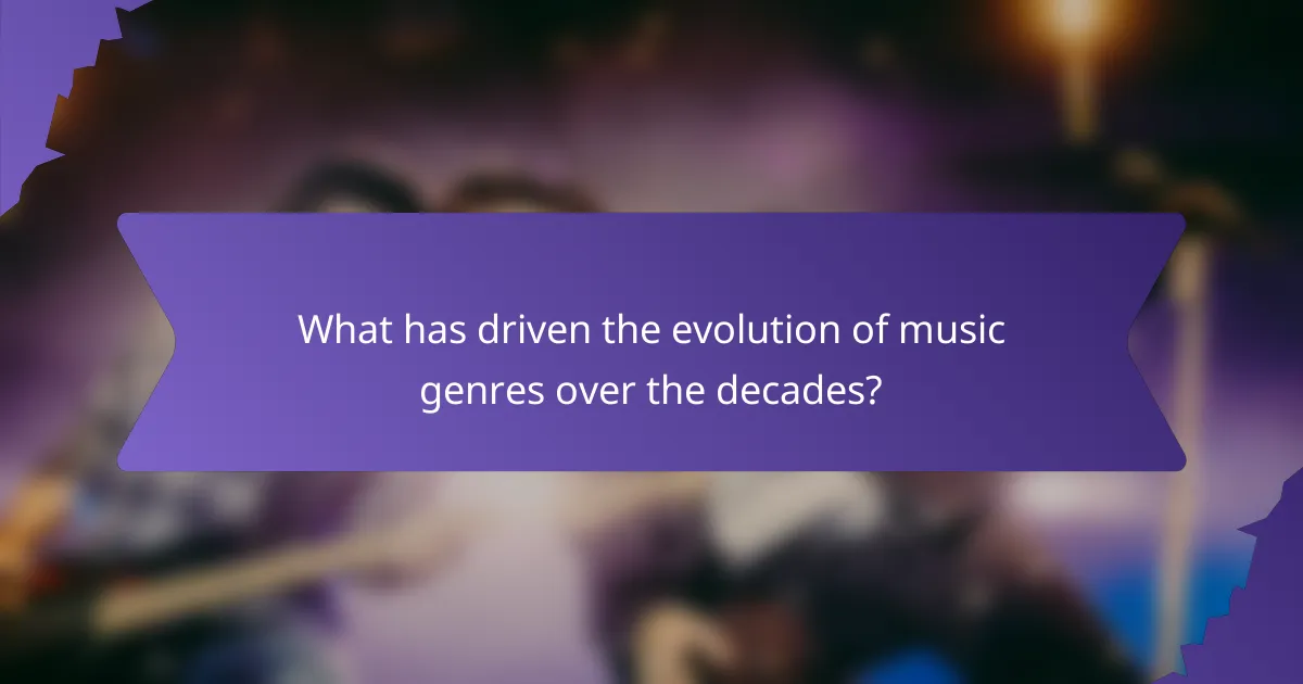 What has driven the evolution of music genres over the decades?